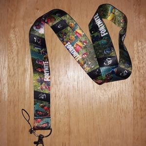Most Popular Video Game Fortnite One Size Green Lanyard with Metal Clip